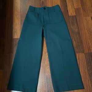 Maeve Teal Colette Collette crop thick material